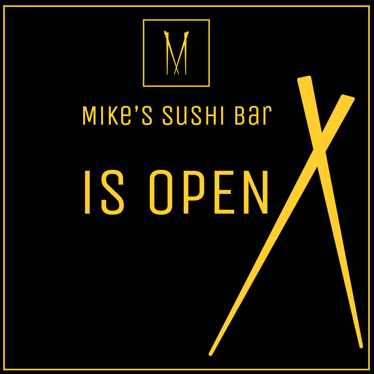 Social media post example for Mike's Sushi Bar